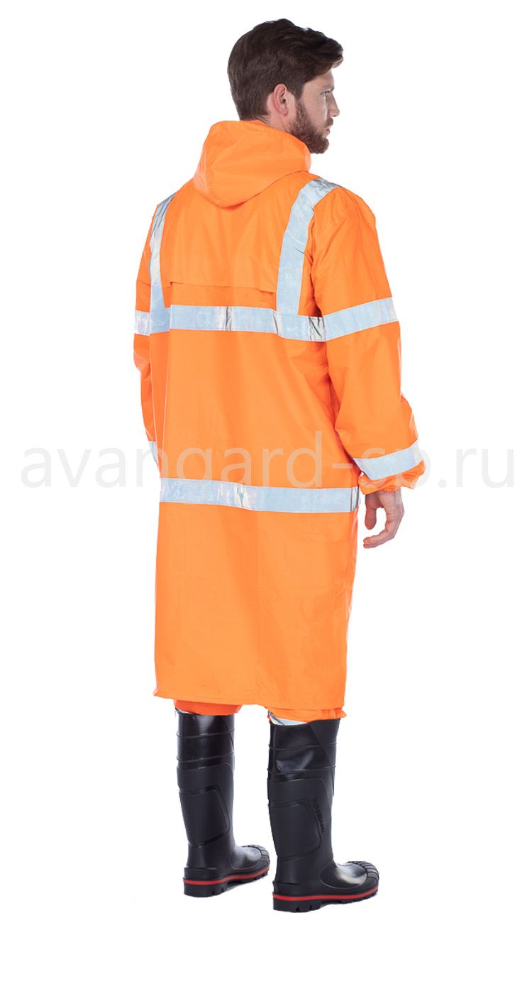 Плащ влагозащитный с СОП "Triton extra" оранжевого цвета cloak orange цена